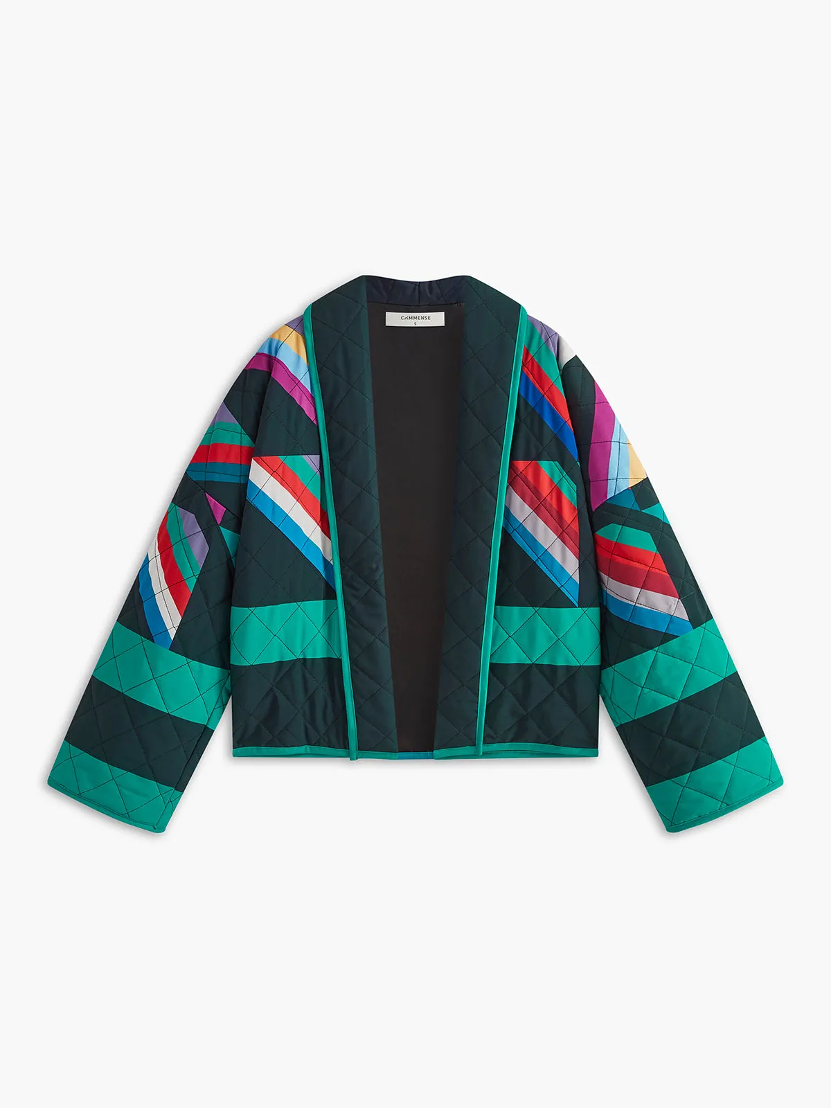 Color Block Lapel Winter Coat sold by COMMENSE