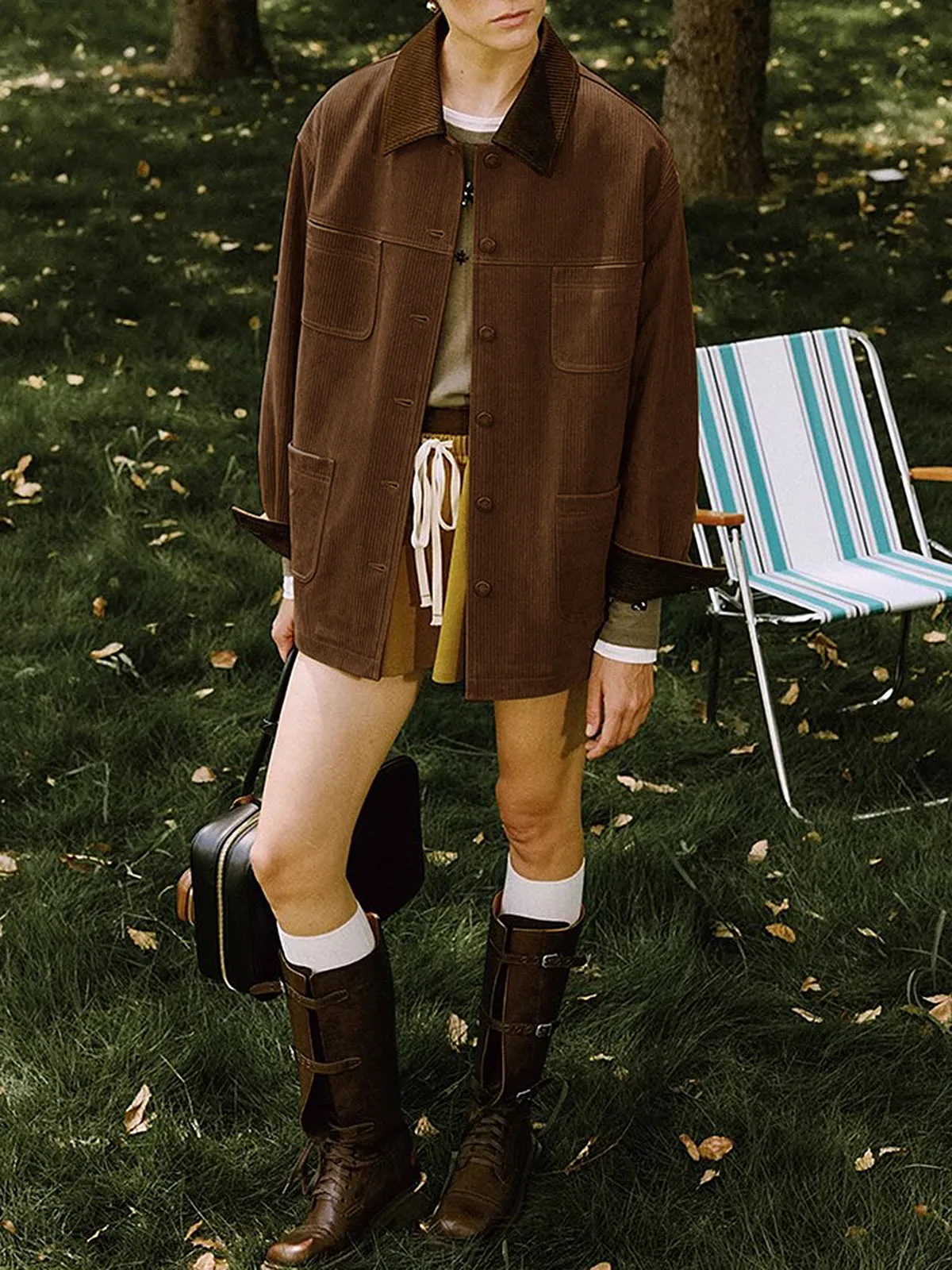 Vintage Corduroy Cargo Polo Jacket sold by COMMENSE product image thumbnail 4