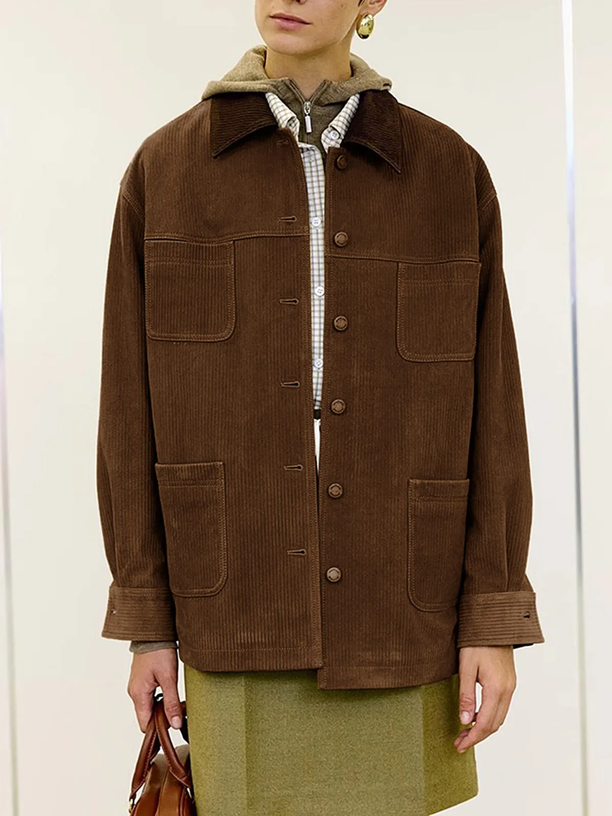 Vintage Corduroy Cargo Polo Jacket sold by COMMENSE product image thumbnail 2