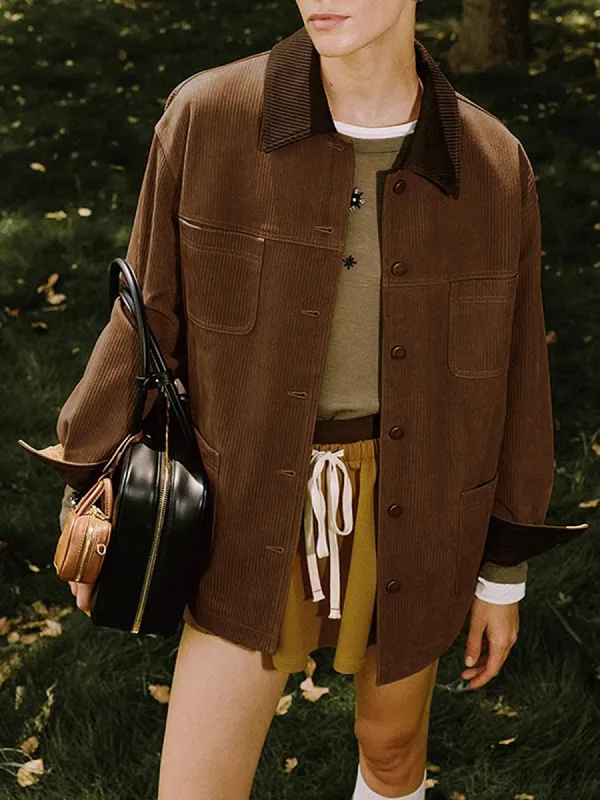 Vintage Corduroy Cargo Polo Jacket sold by COMMENSE