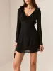 Ruffle V-Neck Backless Dress sold by COMMENSE