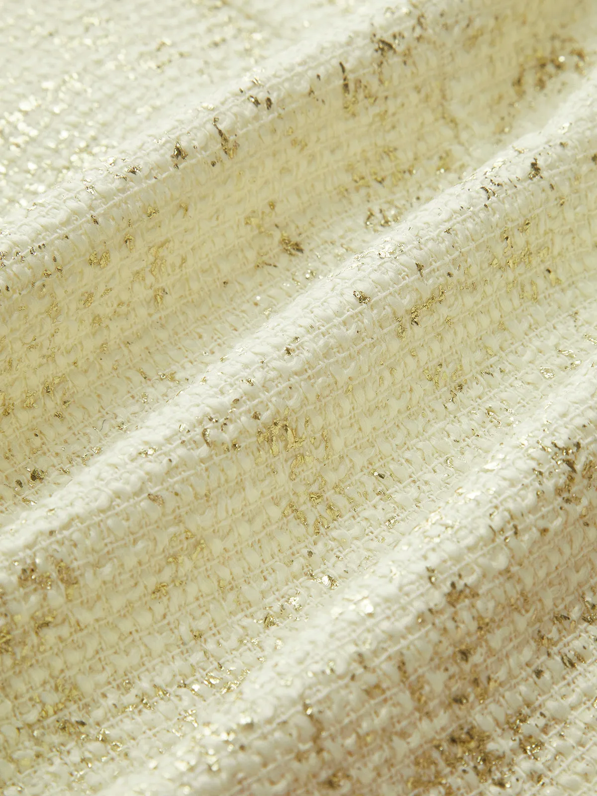 Crew Neck Tweed Breasted Jacket sold by COMMENSE product image thumbnail 4