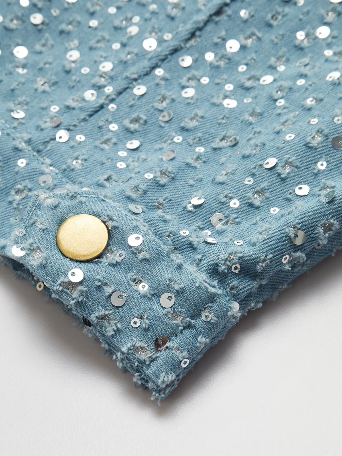 Sequins Decor Crop Jacket sold by COMMENSE product image thumbnail 5