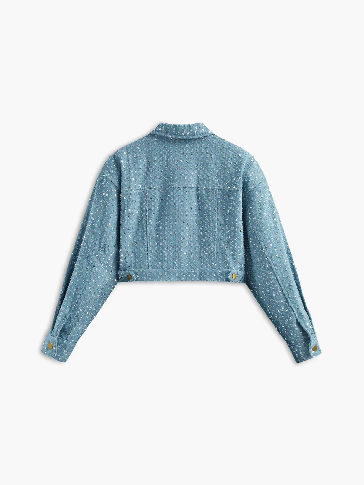Sequins Decor Crop Jacket sold by COMMENSE product image thumbnail 3