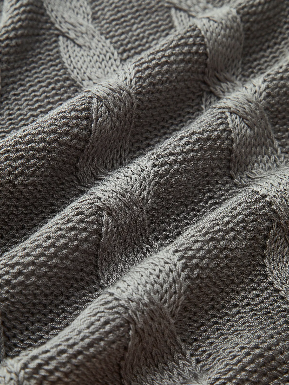 V-Neck Breasted Cable Knit Cardigan sold by COMMENSE product image thumbnail 5