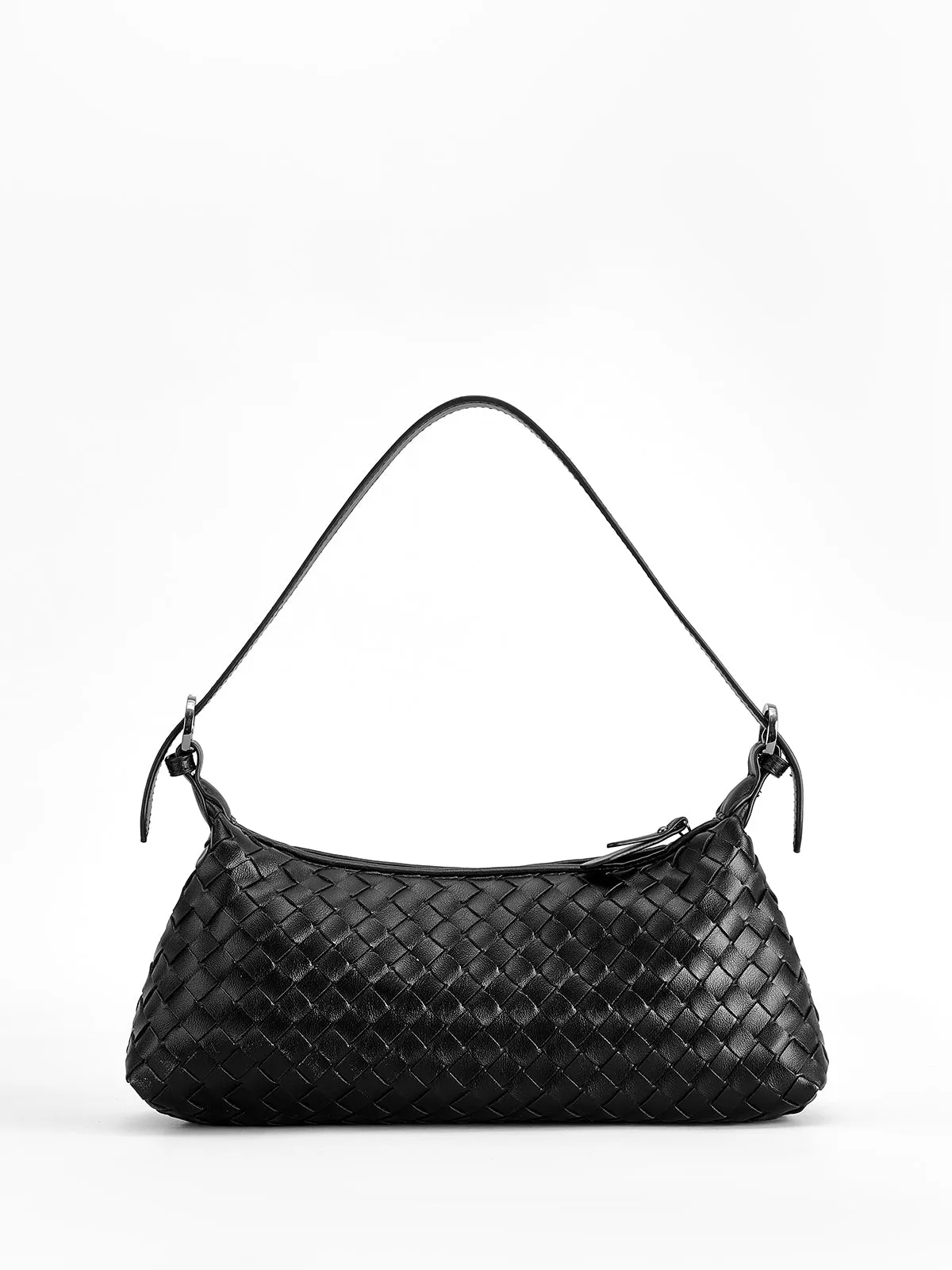 Plain Woven Buckle Shoulder Bag sold by COMMENSE product image thumbnail 2