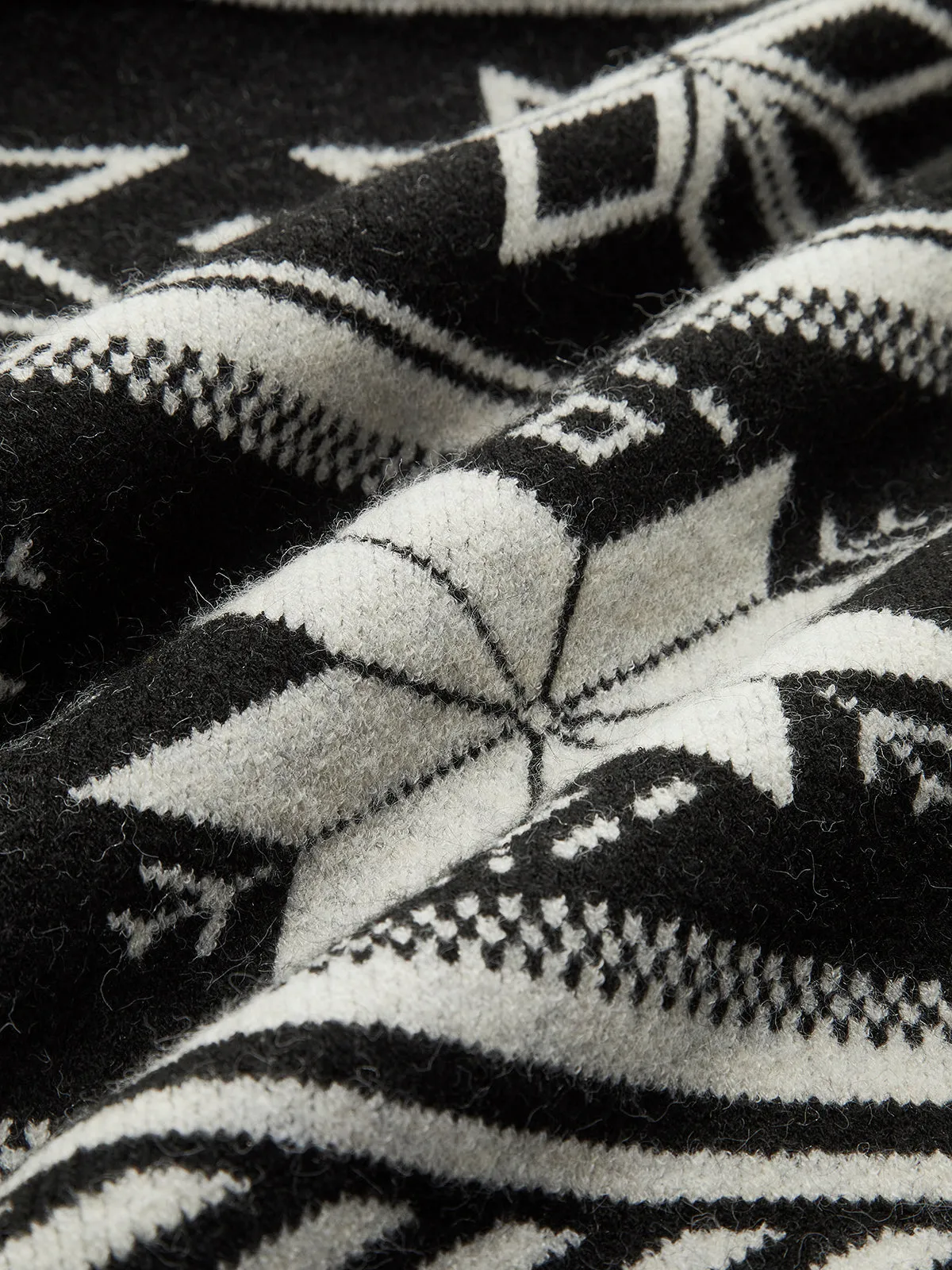 Jacquard Zipper Lapel Sweater sold by COMMENSE product image thumbnail 4