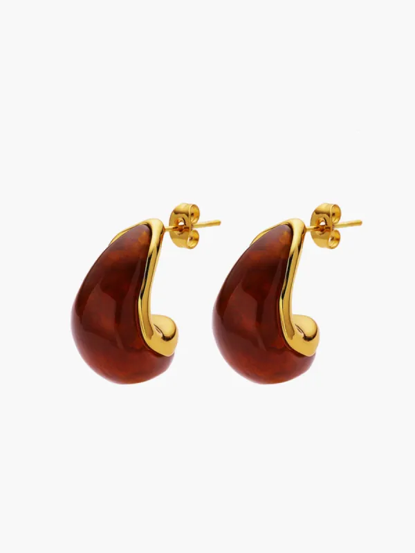 Honey Drop Stud Earrings sold by COMMENSE