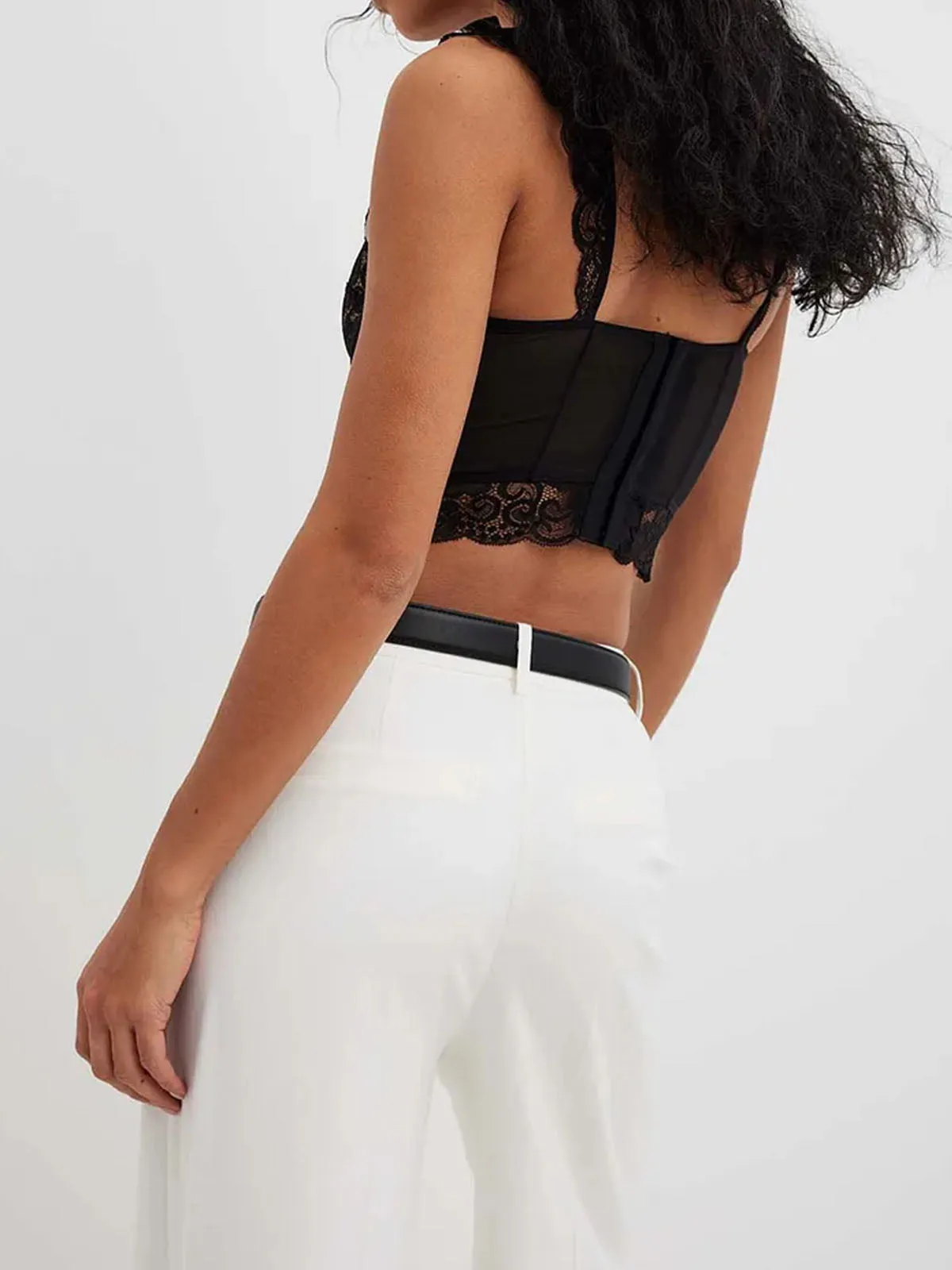 Lace Piping Corset Top sold by COMMENSE product image thumbnail 4