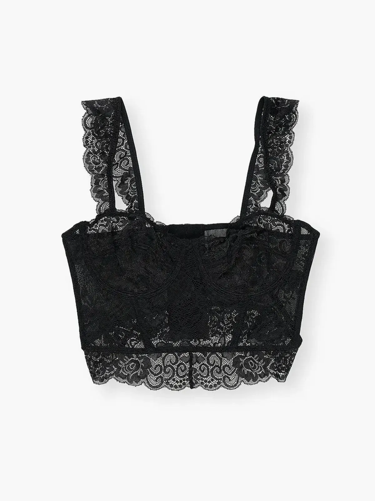 Lace Piping Corset Top sold by COMMENSE product image thumbnail 5