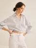 Pinstripe Semi-Sheer Polo Shirt sold by COMMENSE