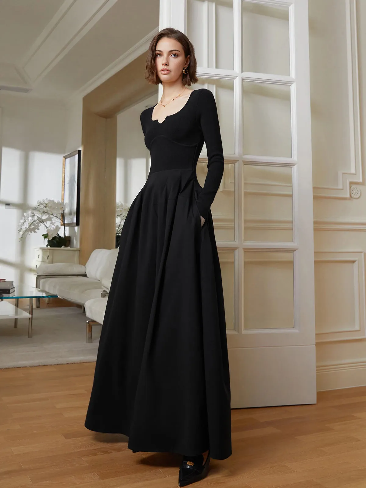 Elegant Umbrella-Shape Panel Dress sold by COMMENSE product image thumbnail 4