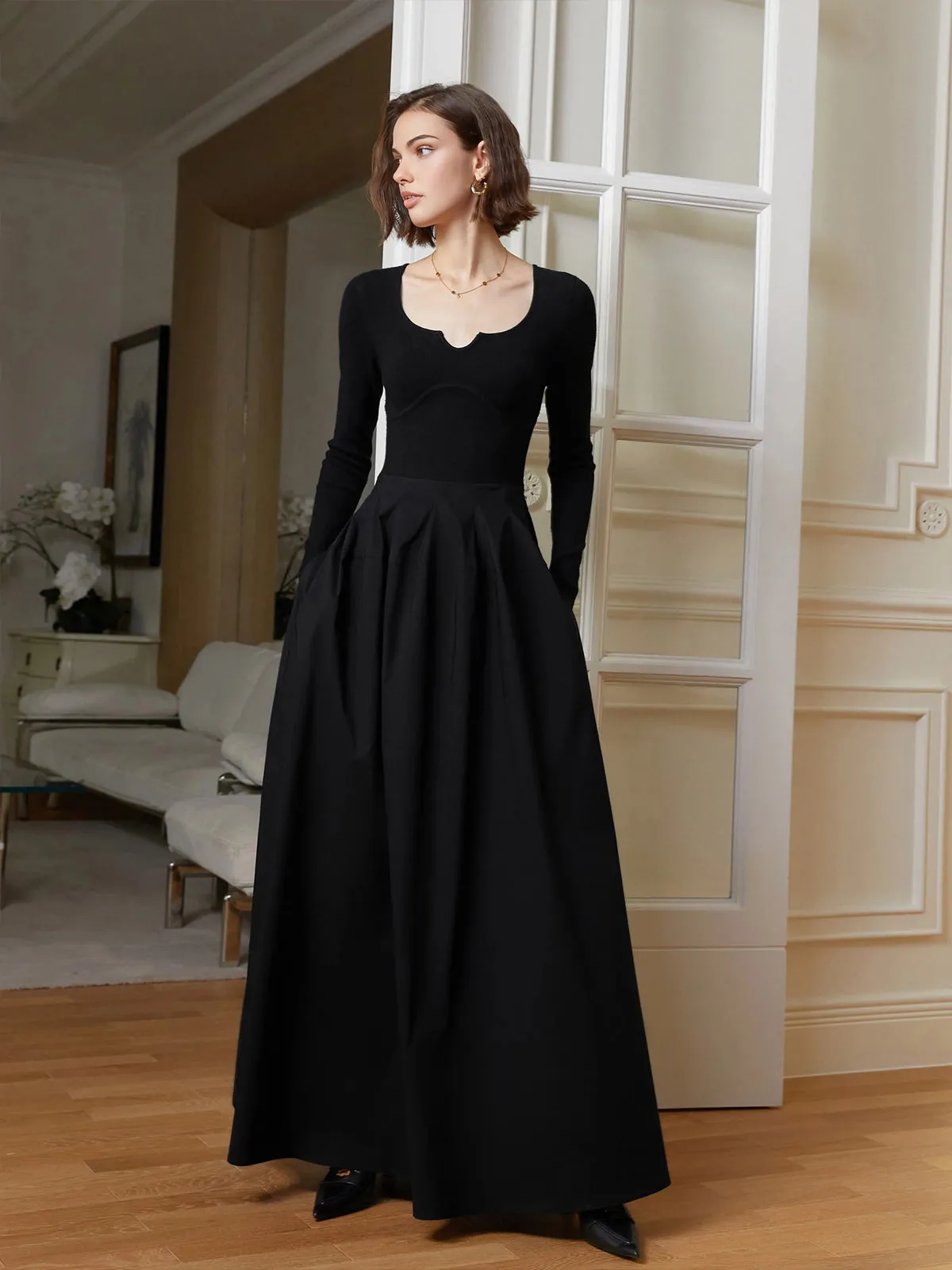 Elegant Umbrella-Shape Panel Dress sold by COMMENSE