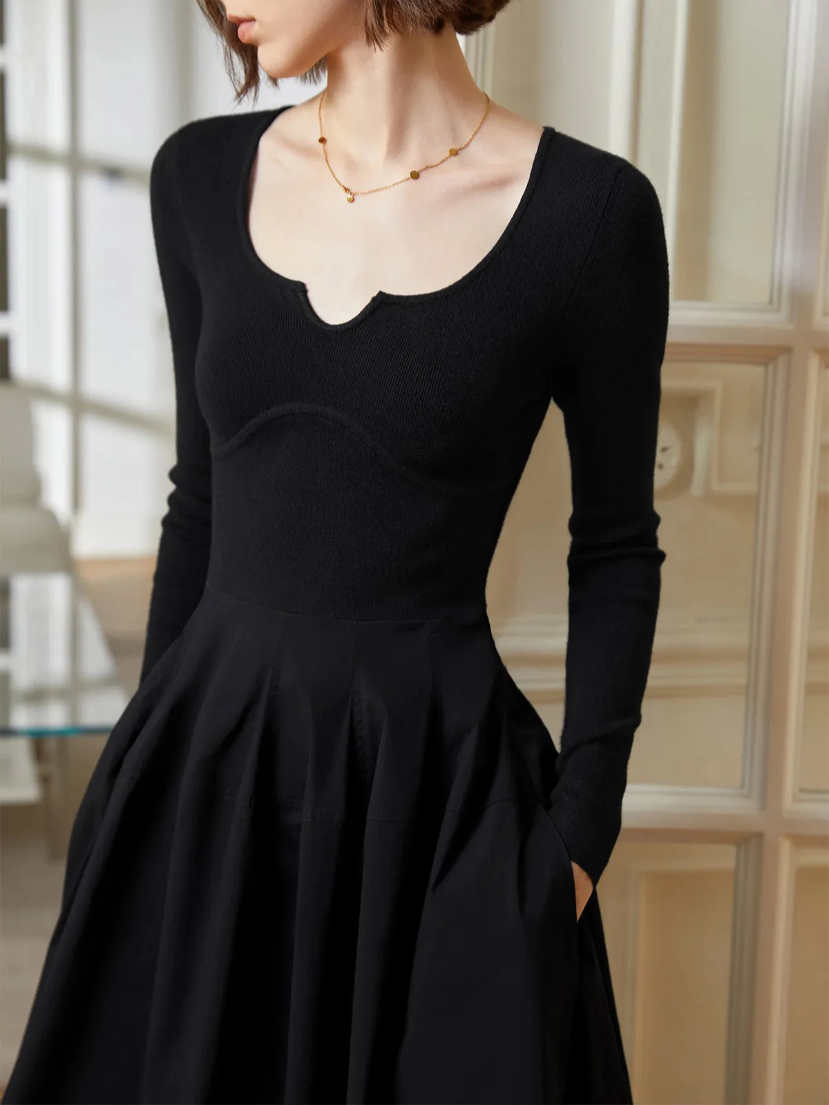 Elegant Umbrella-Shape Panel Dress sold by COMMENSE product image thumbnail 3