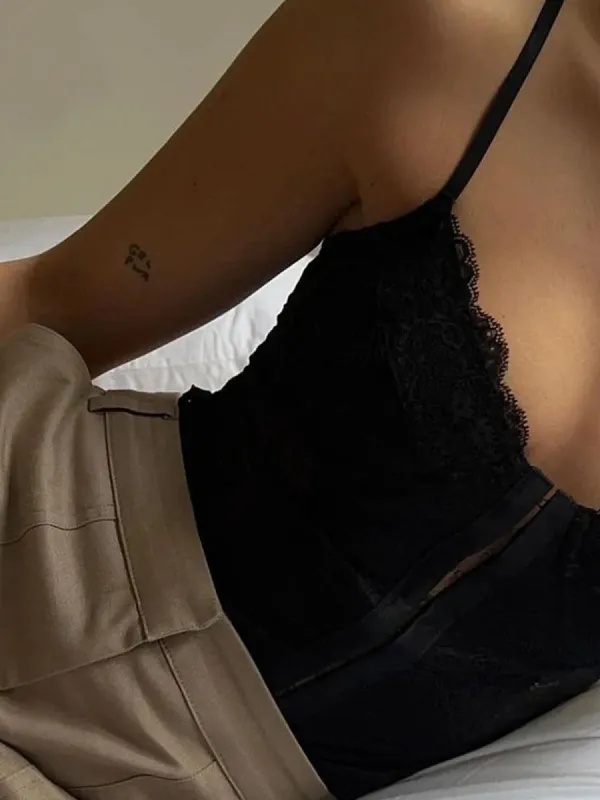 Floral Lace Corset Top sold by COMMENSE