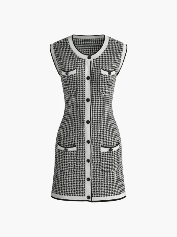 Contrast Binding Breasted Tank Dress sold by COMMENSE