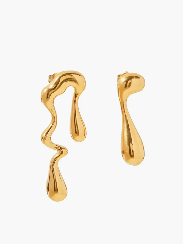 Asymmetrical Water Drop Earrings sold by COMMENSE