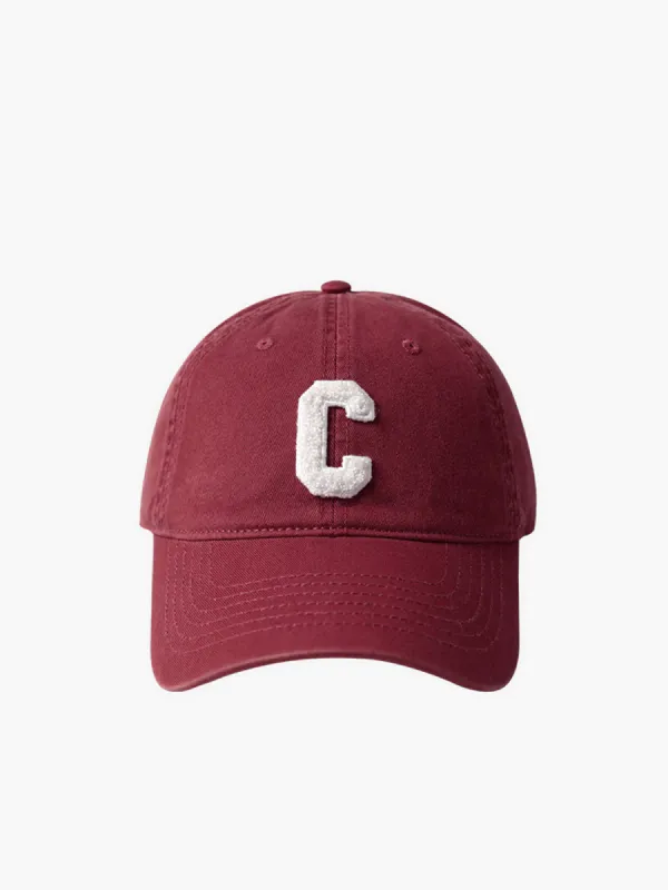 Cotton C-Letter Soft Top Cap Hat sold by COMMENSE