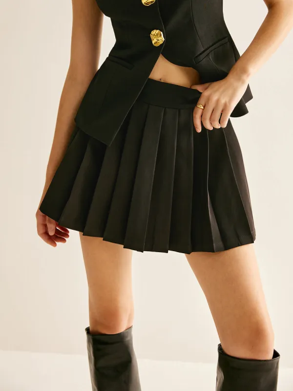 Pleated Mini Skirt sold by COMMENSE