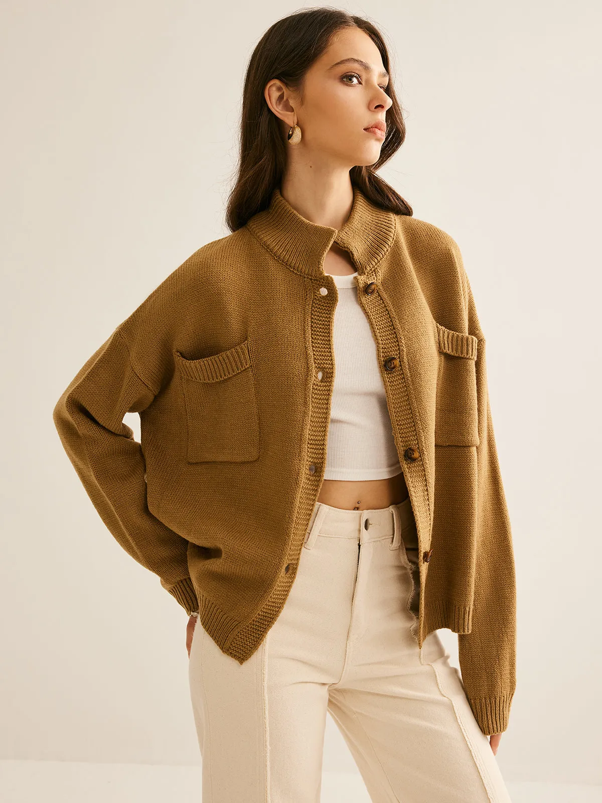 Button Down Pockets Cardigan sold by COMMENSE product image thumbnail 2