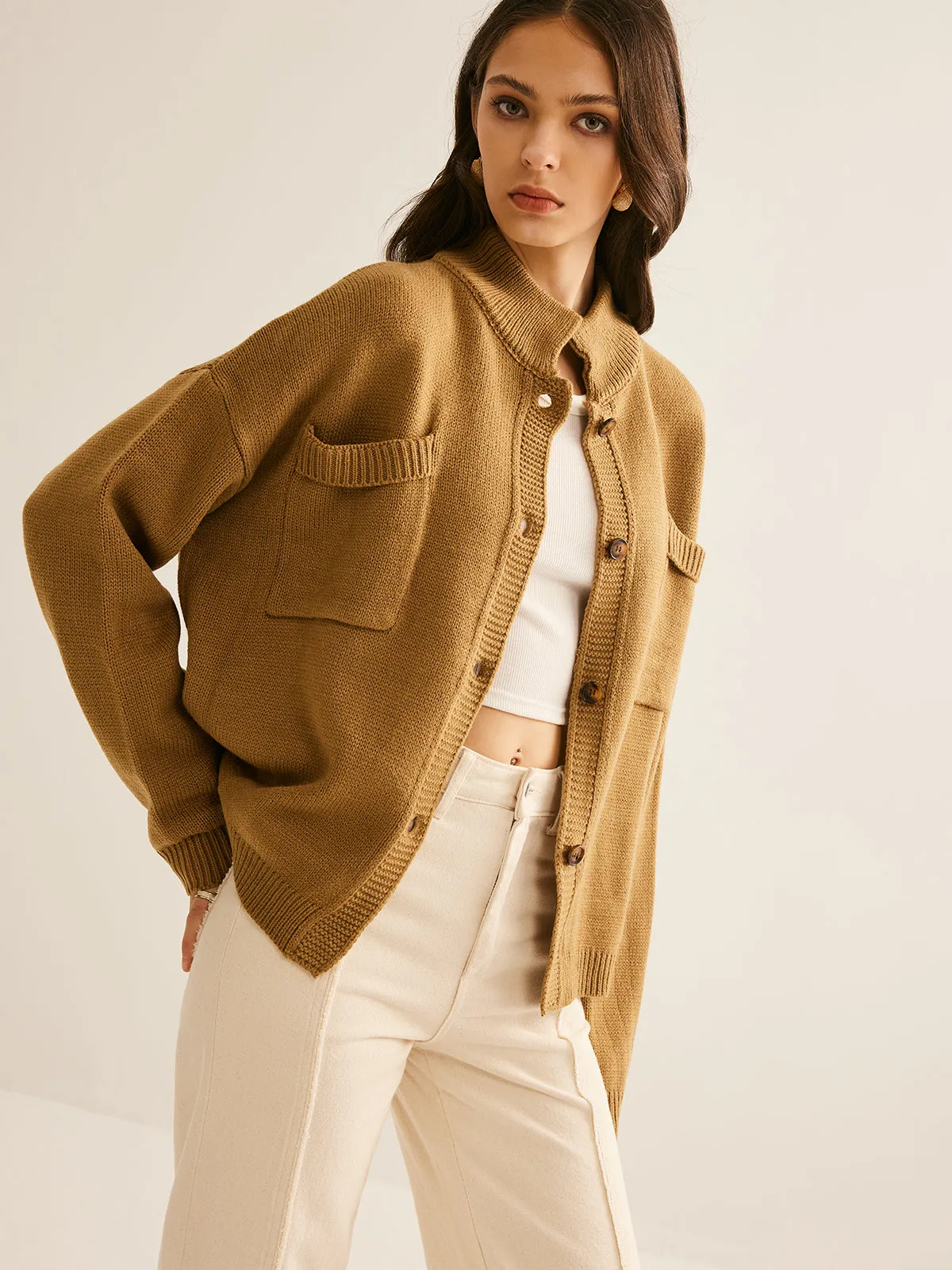 Button Down Pockets Cardigan sold by COMMENSE product image thumbnail 3