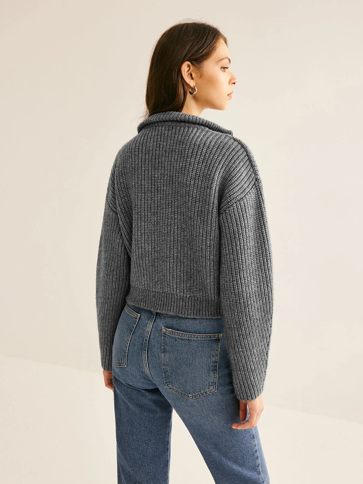 Plain Double Zip Cardigan sold by COMMENSE product image thumbnail 2