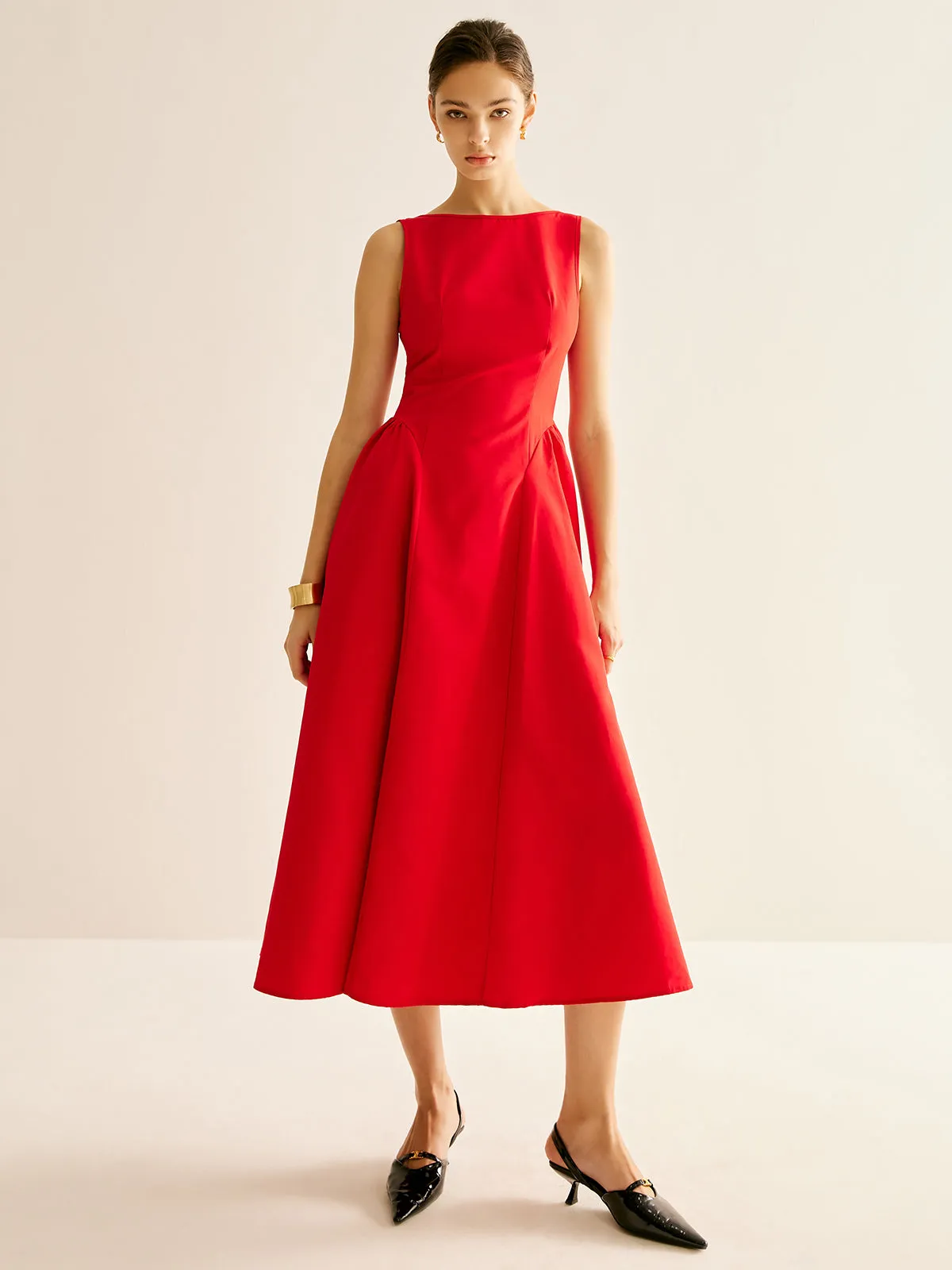 Elegant Pleated Tank Dress sold by COMMENSE