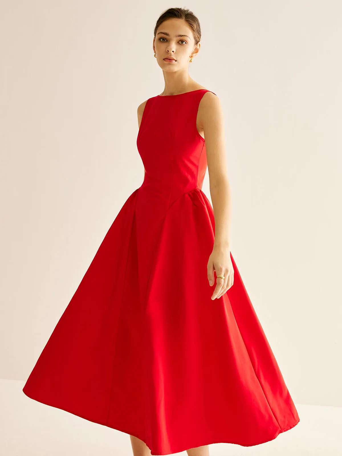 Elegant Pleated Tank Dress sold by COMMENSE product image thumbnail 2