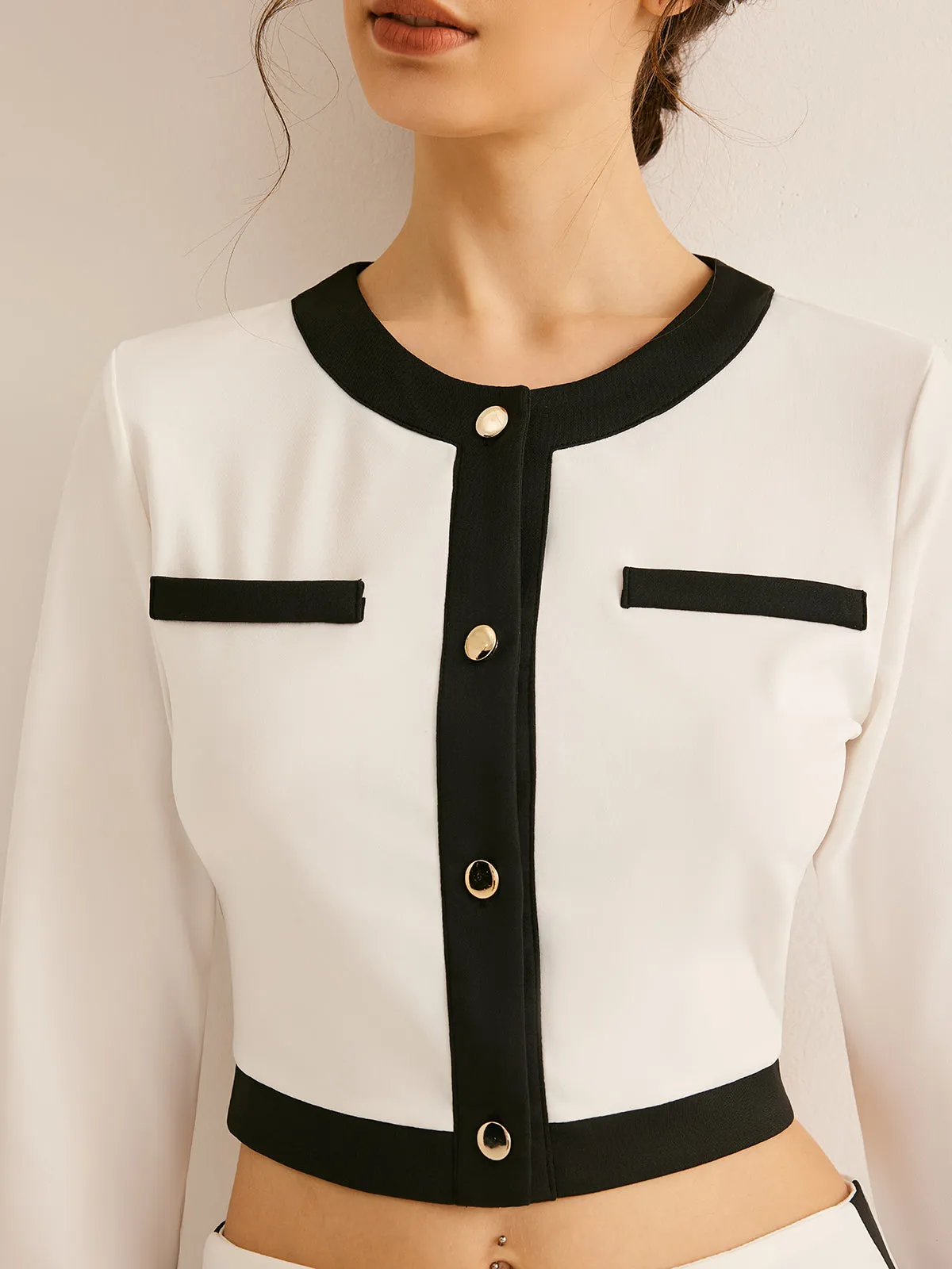 Contrast Trim Straight Pants Set sold by COMMENSE product image thumbnail 5