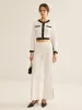 Contrast Trim Straight Pants Set sold by COMMENSE