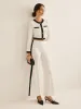 Contrast Trim Straight Pants Set sold by COMMENSE