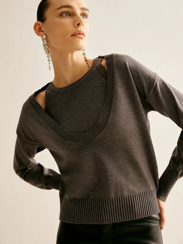 Casual 2 in 1 Sweater sold by COMMENSE