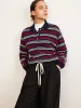 Retro Striped Polo T-Shirt sold by COMMENSE