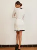 Contrast Trim Pleated Mini Skirt Set sold by COMMENSE