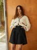 Contrast Trim Button Pockets Cardigan sold by COMMENSE