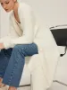 Minimalist Fuzzy Long Cardigan sold by COMMENSE
