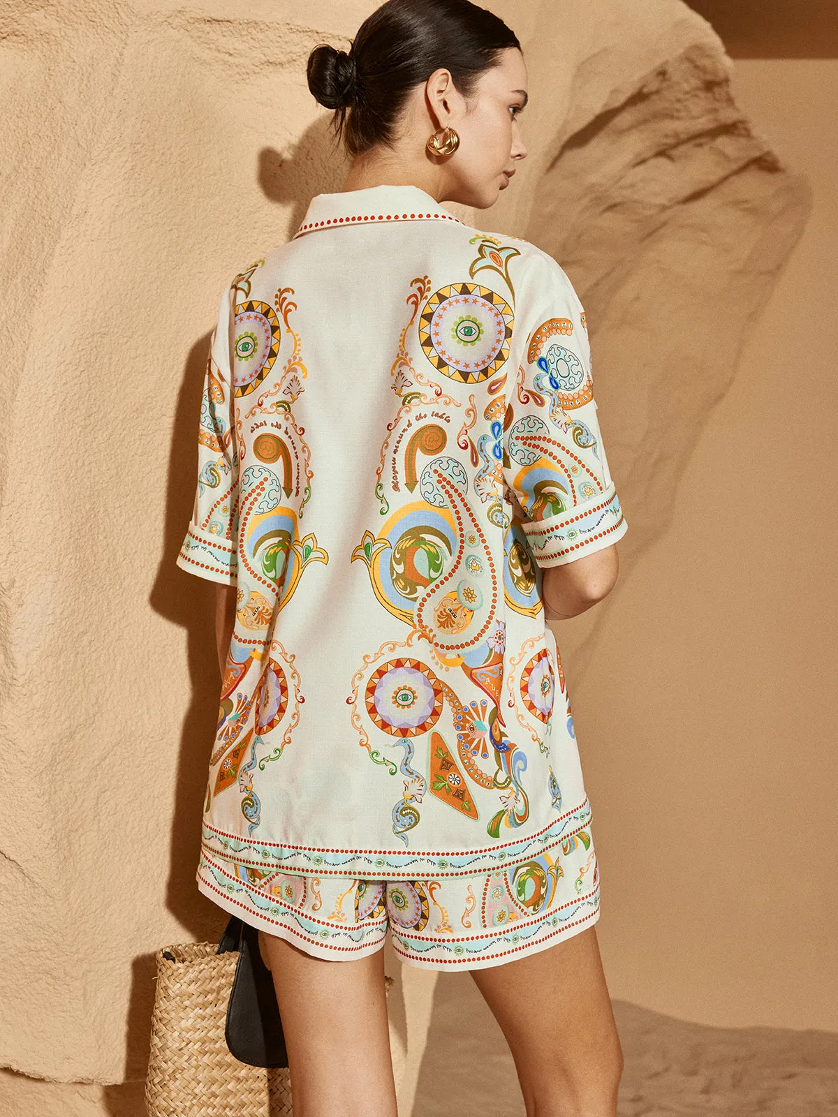 Polo Print Half Sleeve Shorts Set sold by COMMENSE product image thumbnail 4