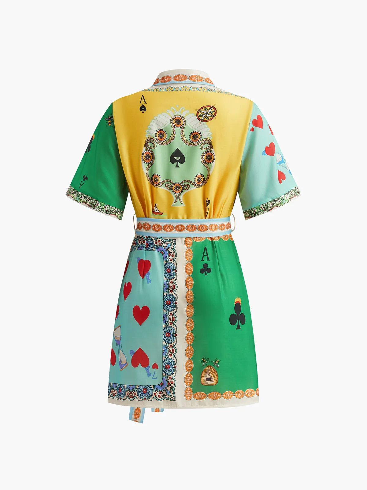 Print Belted Polo Dress sold by COMMENSE product image thumbnail 2