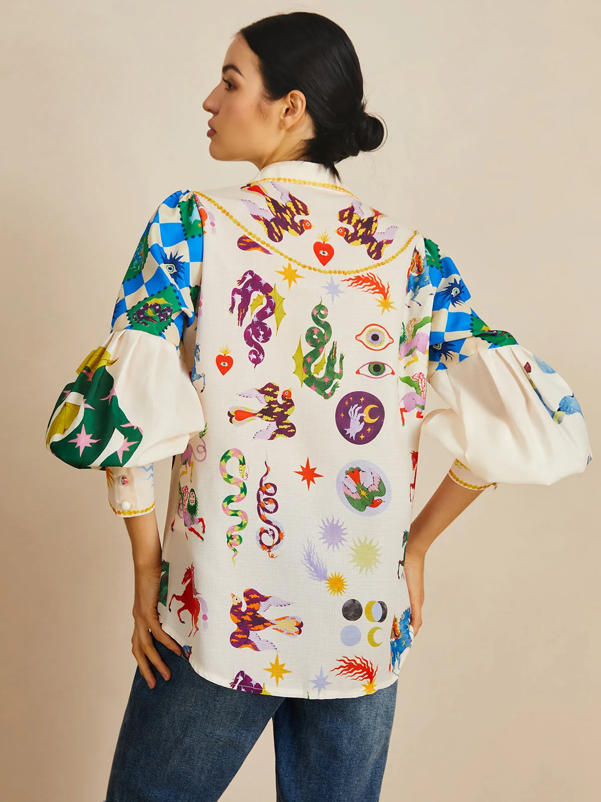 All Over Print Long Sleeve Shirt sold by COMMENSE