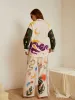 Boho Print Loose Shirt With Wide Leg Pants Set sold by COMMENSE