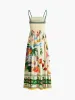 Paradise Print Vacation Cami Long Dress sold by COMMENSE
