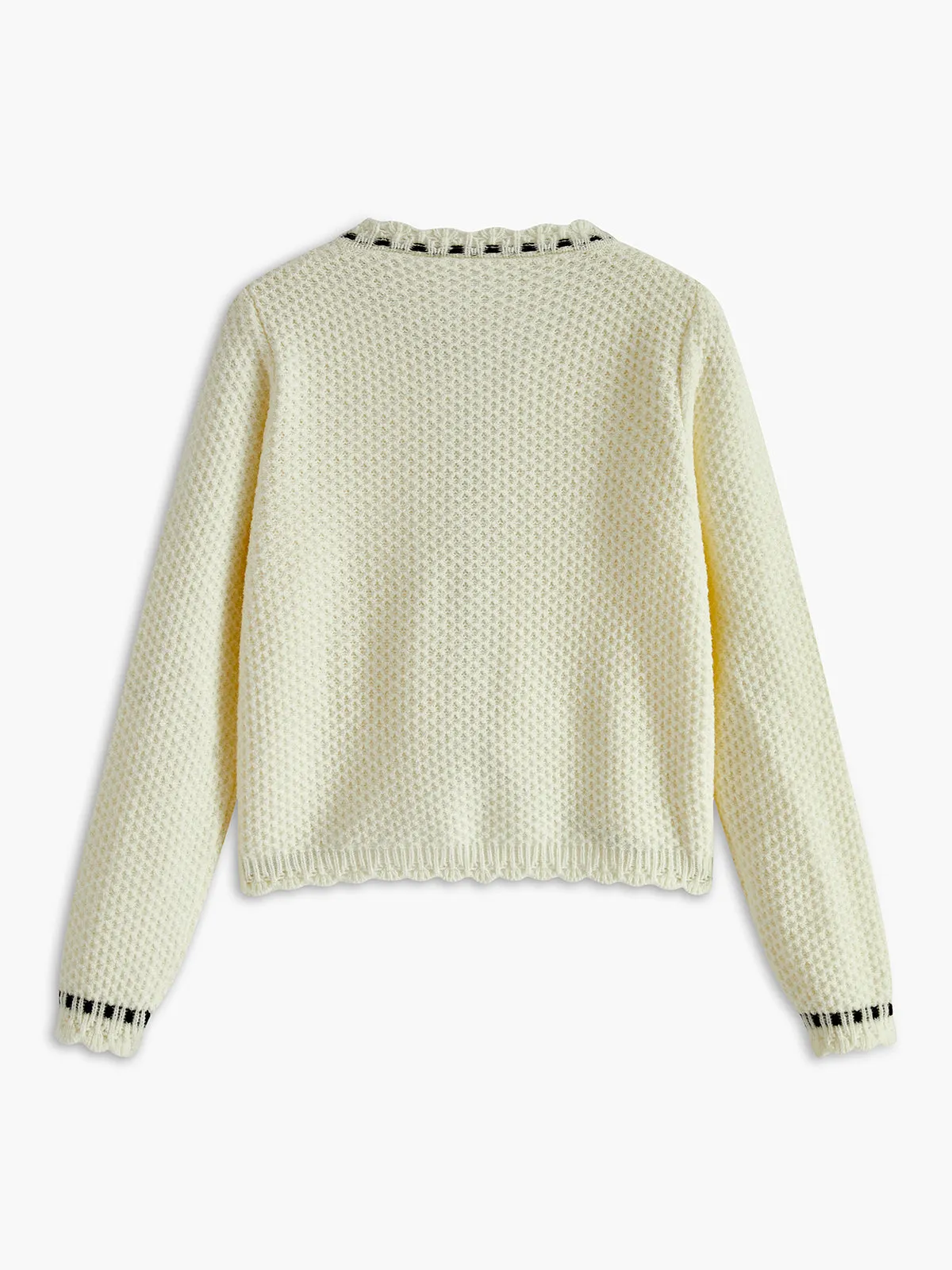 Elegant Wave Trim Cardigan sold by COMMENSE product image thumbnail 3