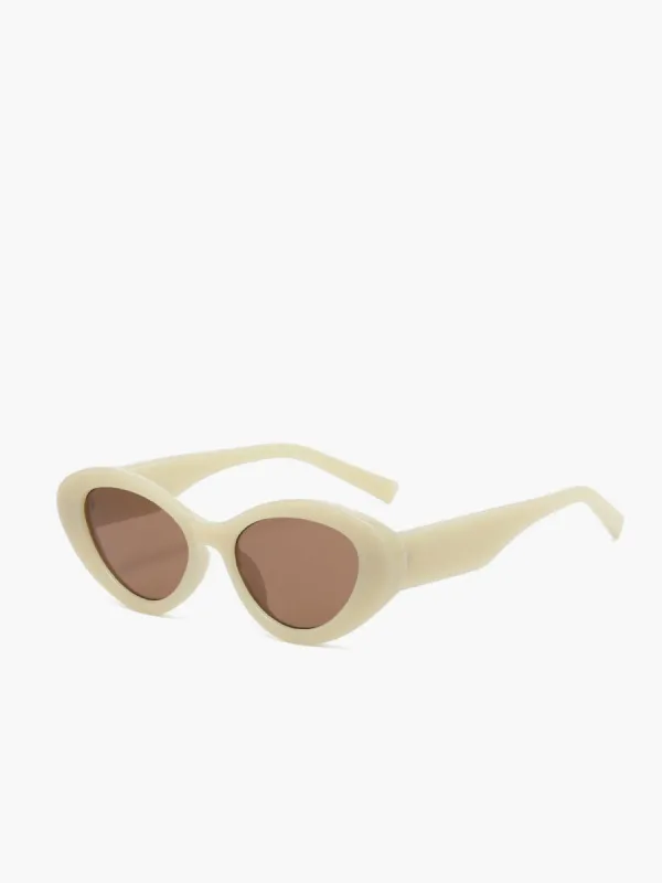Cream Cat-Eye Sunglasses sold by COMMENSE