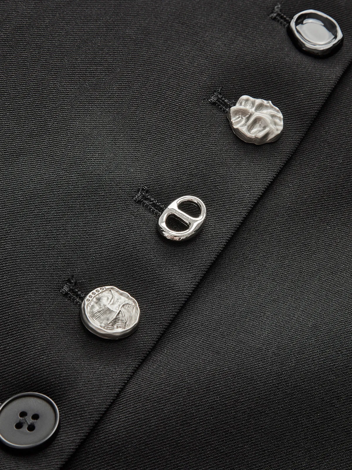 Crew Neck Irregular-Button Vest sold by COMMENSE product image thumbnail 2