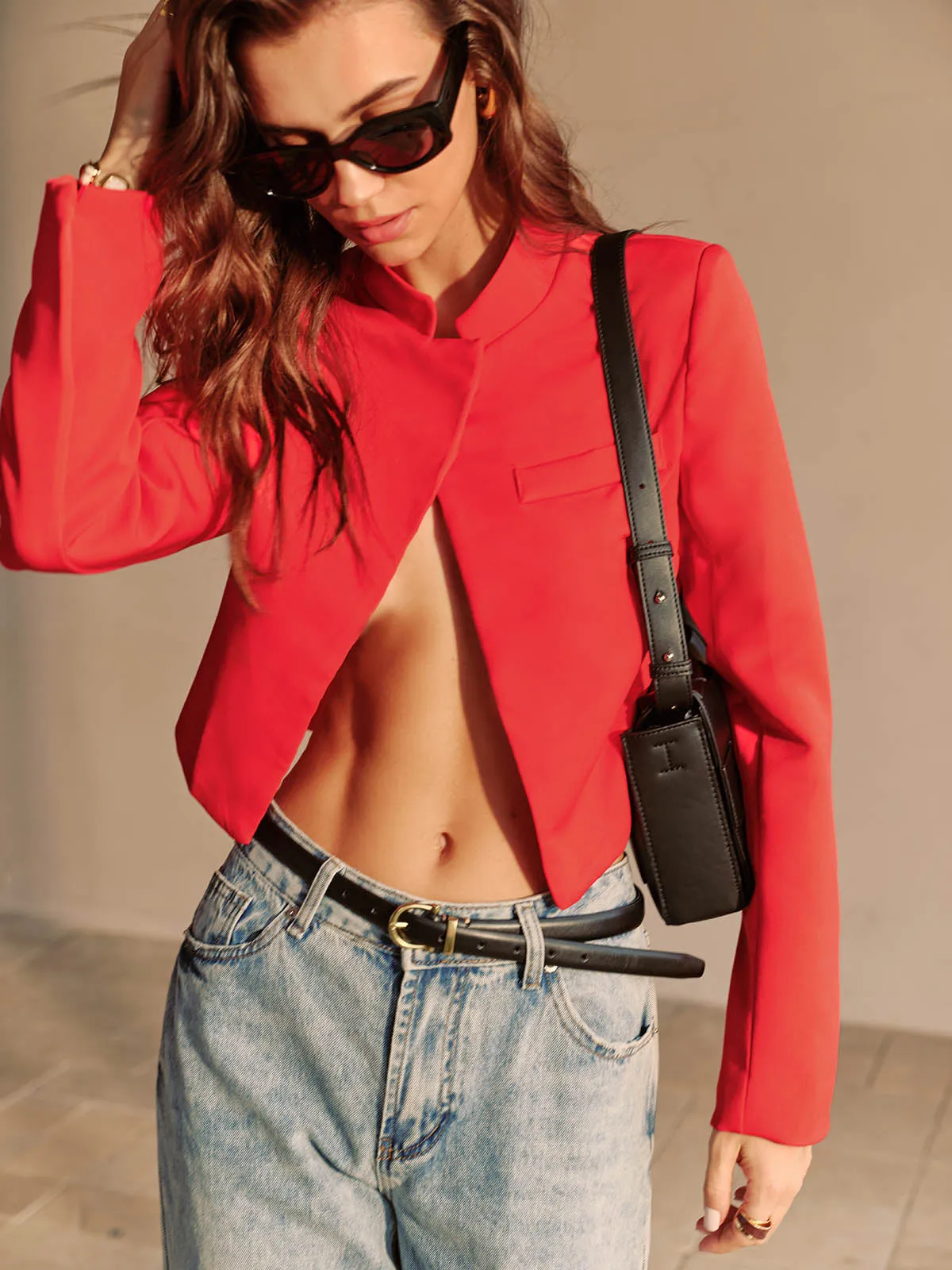 Split Crop Blazer sold by COMMENSE product image thumbnail 4