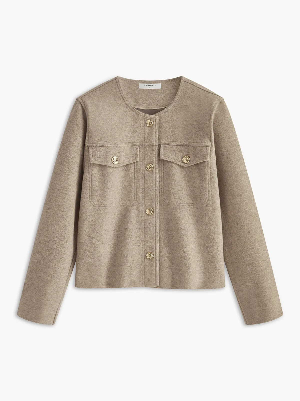 Pockets Button Down Jacket sold by COMMENSE