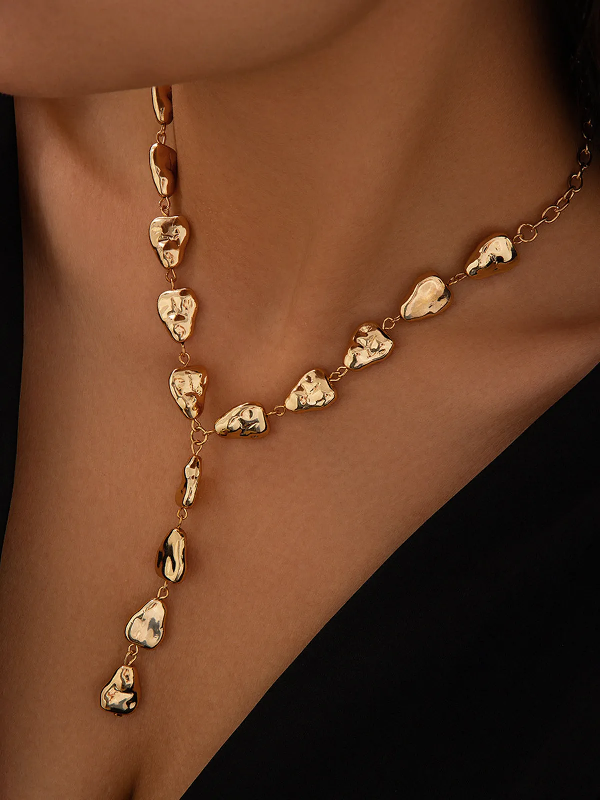 Baroque Beaded Y-Shape Pendant Necklace sold by COMMENSE product image thumbnail 3