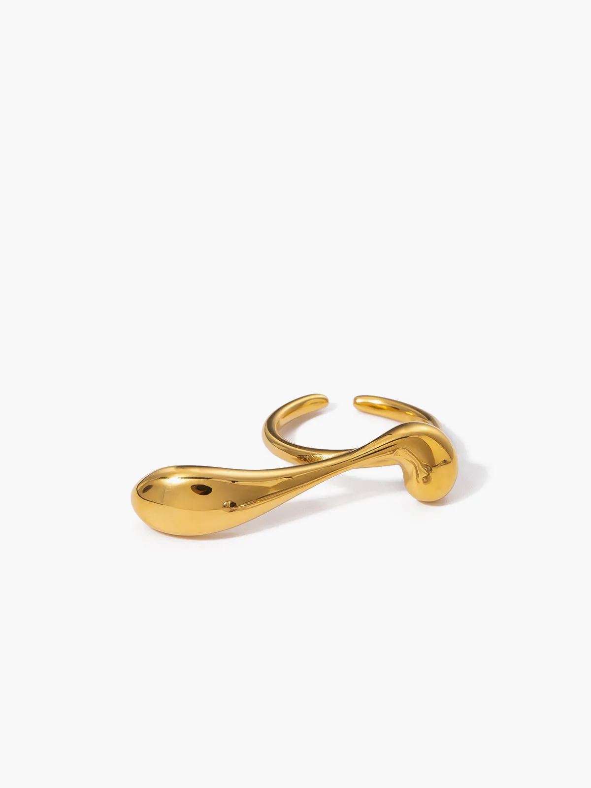 Irregular Water Drop Open Ring sold by COMMENSE product image thumbnail 2