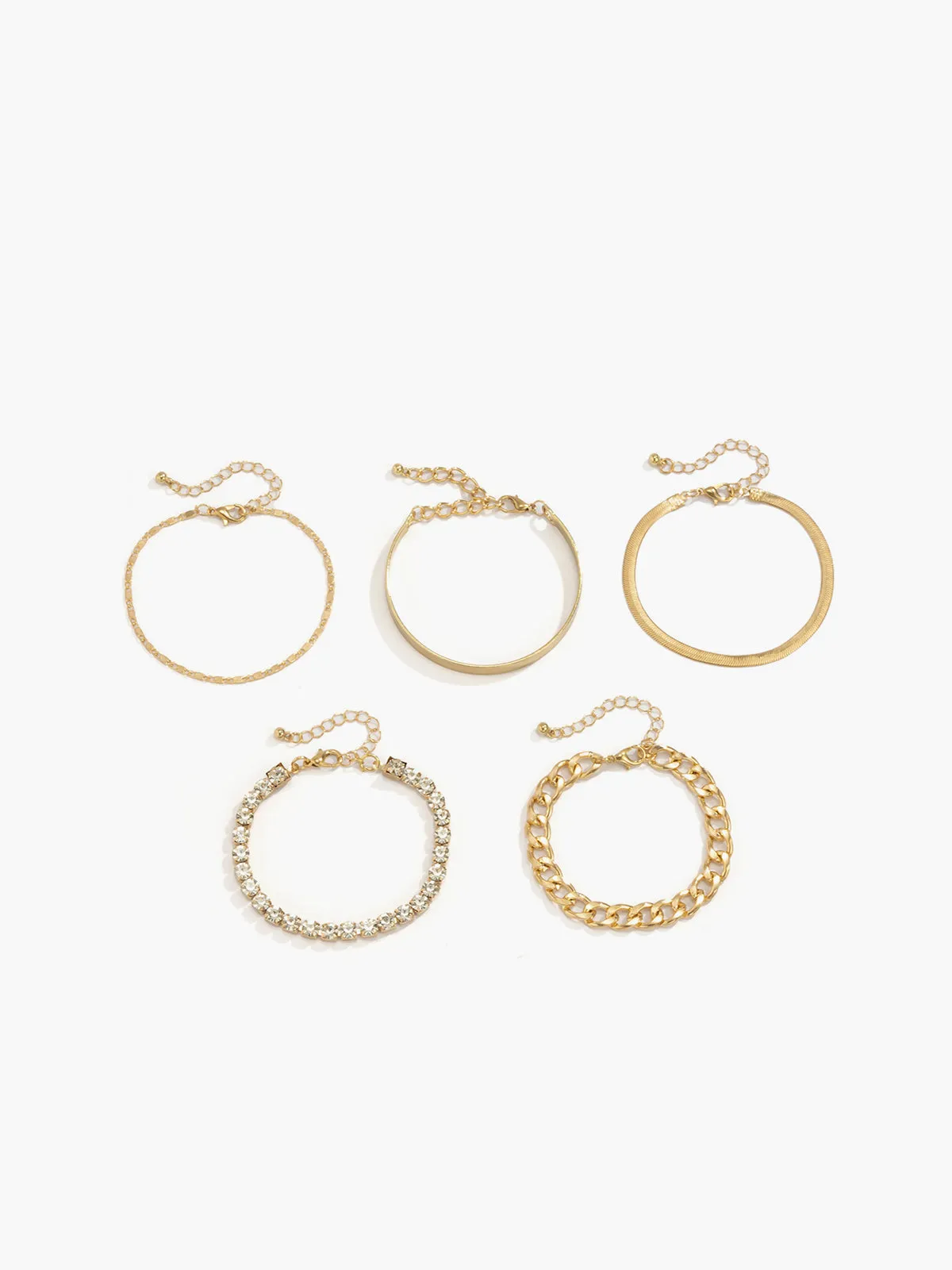 5pcs Rhinestone Snake Chain Bracelet sold by COMMENSE product image thumbnail 3