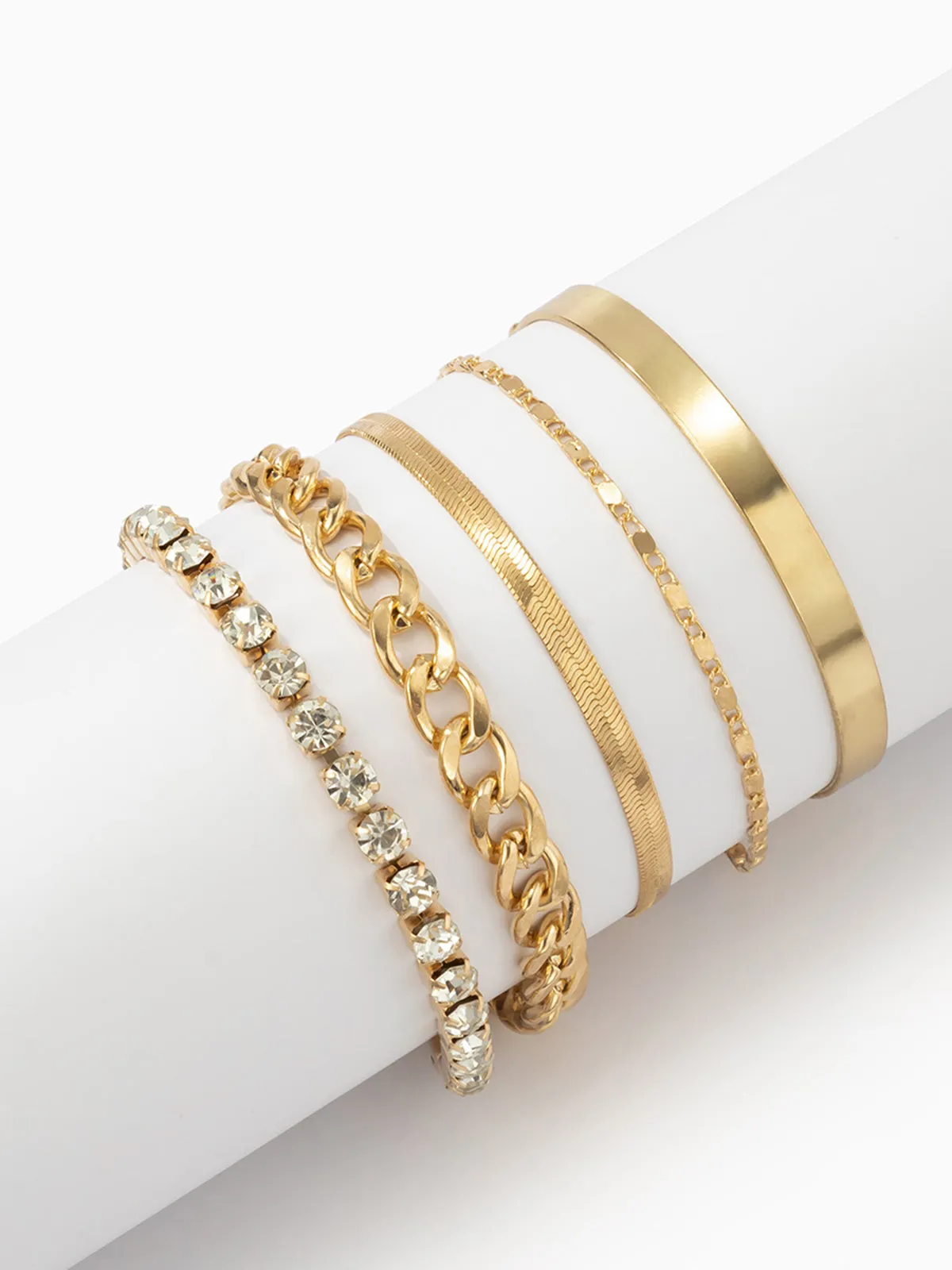 5pcs Rhinestone Snake Chain Bracelet sold by COMMENSE product image thumbnail 2